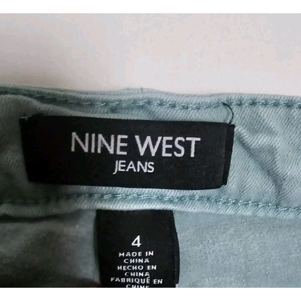 Nine West Women's Sage Green Blue Jeans Size 4 - Picture 13 of 16